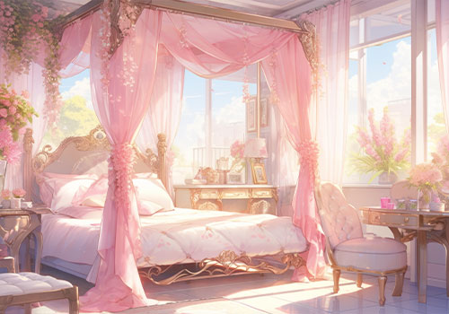 Add a touch of whimsy and romance with a canopy bed