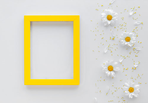 Yellow photo frame