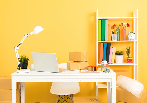 Yellow study room