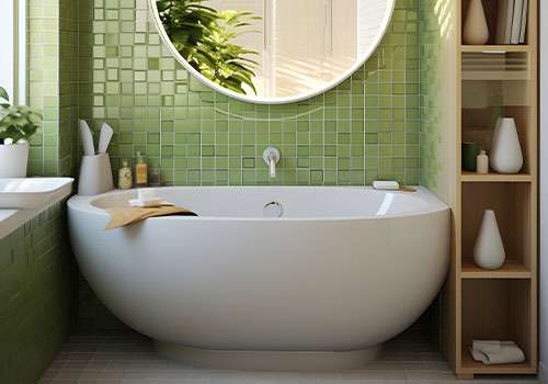 green bathroom