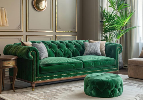 green armchair 